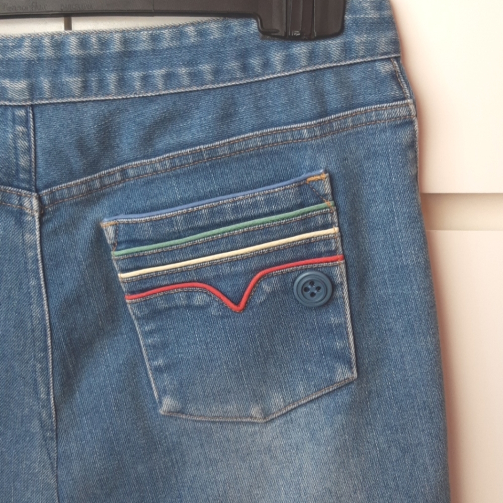 90's VINTAGE PAUL FRANK Jean Midi Skirt